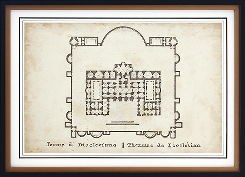 Plan For The Baths Of Diocletian