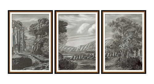 Classical Landscape Triptych 