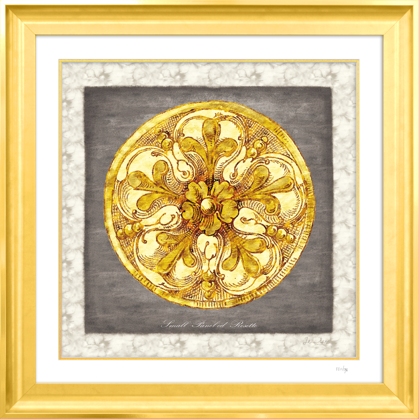 Grey & Gold Rosette  VX