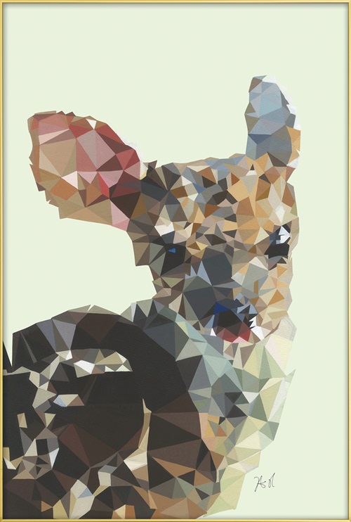 Coloured Geometric Splicing Animal III