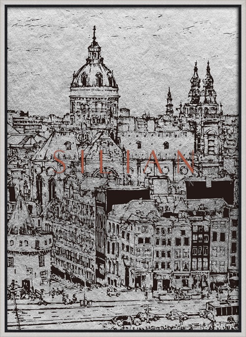 B&W City Scene I