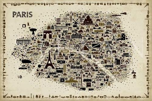 Antique Iconic Cities-Paris