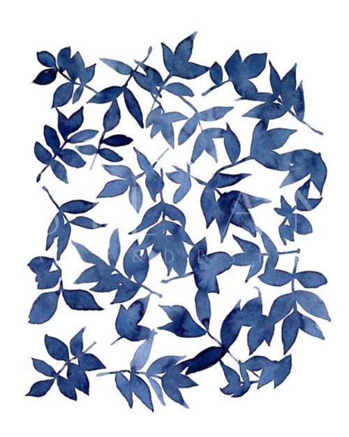 Indigo Fallen Leaves I