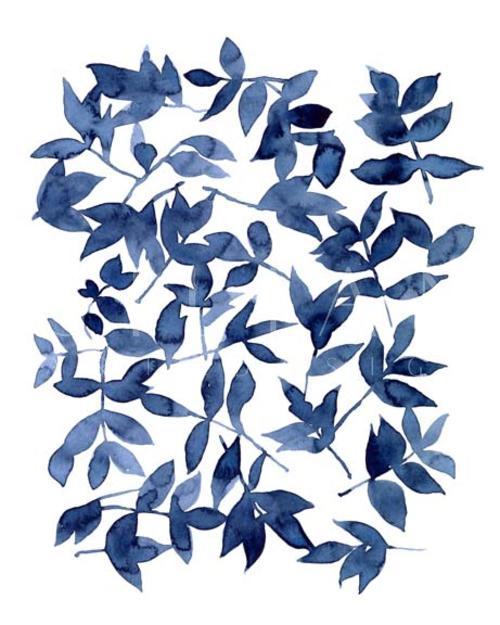 Indigo Fallen Leaves II