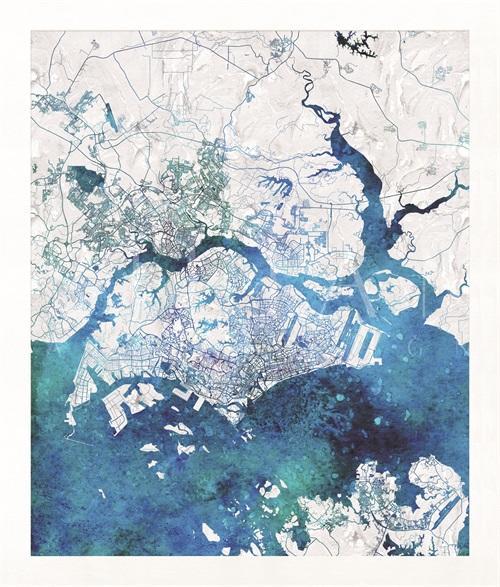 Blue Infusion Map VI