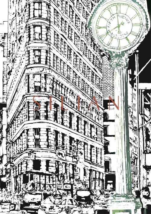 B&W City Scene VI