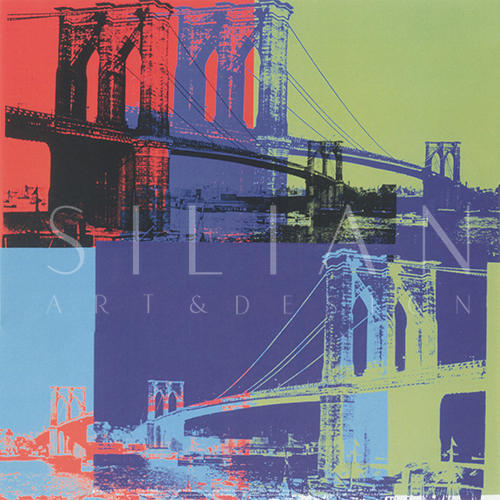 Brooklyn Bridge, 1983 (orange, blue, lime)