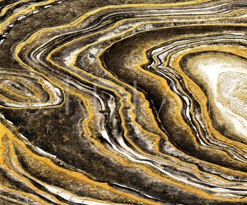 Black & Gold Geode Quadrants I