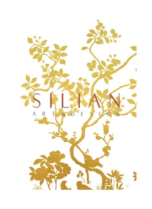 Gold Foil Nature Study II