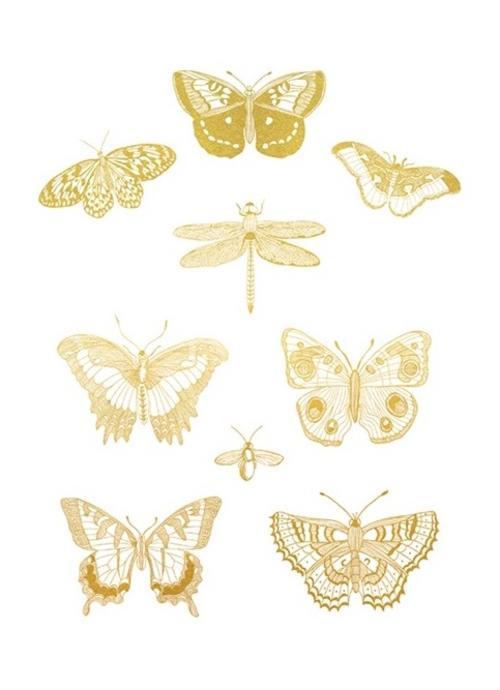 Gold Foil Nature Study III