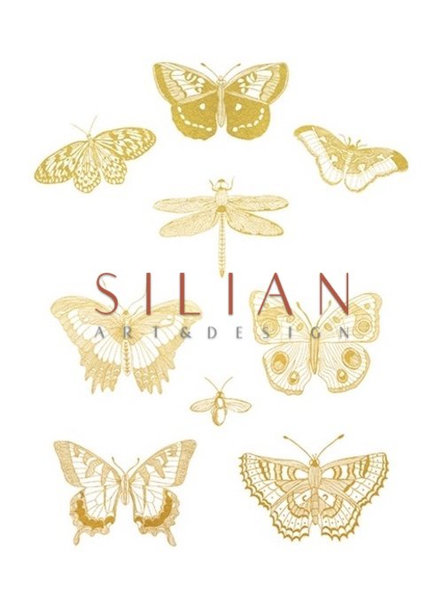 Gold Foil Nature Study III
