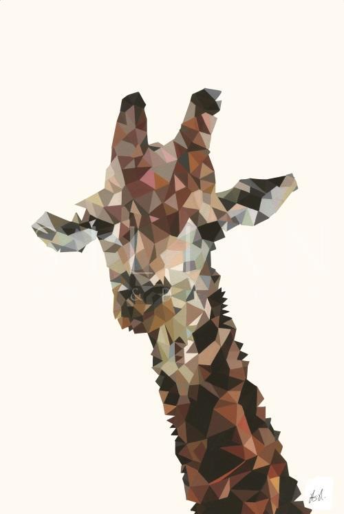 Coloured Geometric Splicing Animal VI