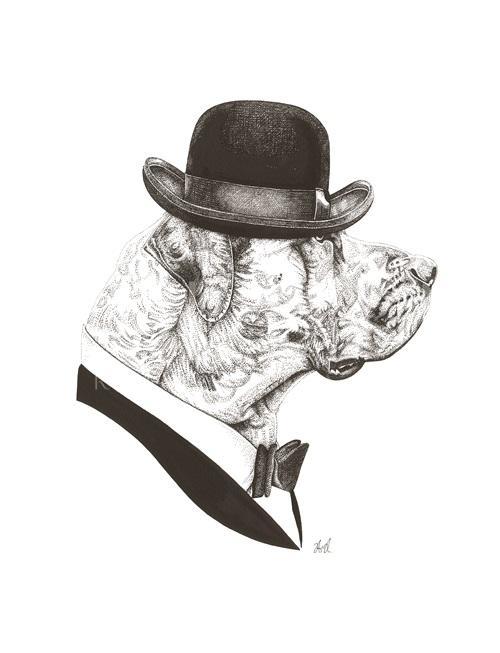 B & W Animal Portrait III