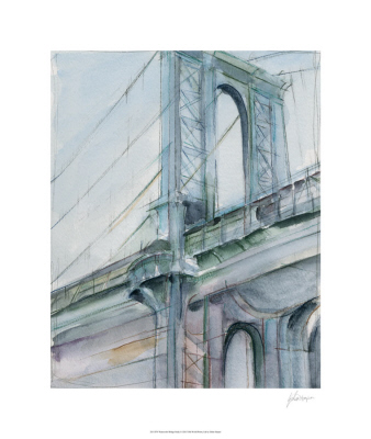 Watercolor Bridge Study I