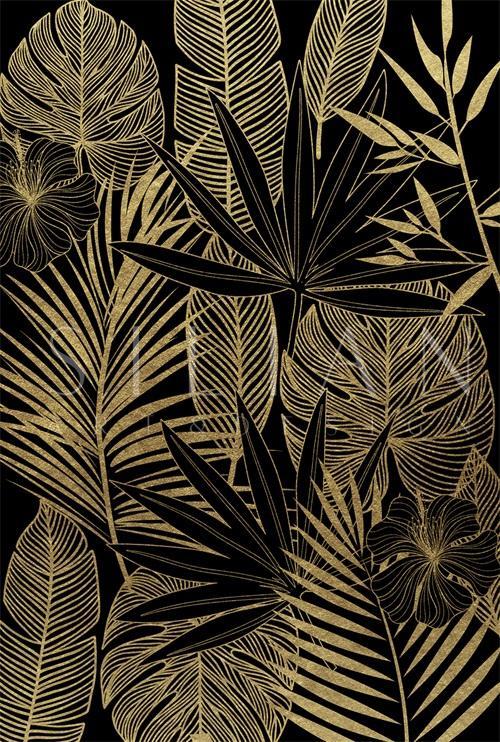 Black And Golden Plants II