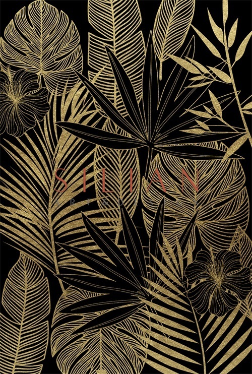 Black And Golden Plants II