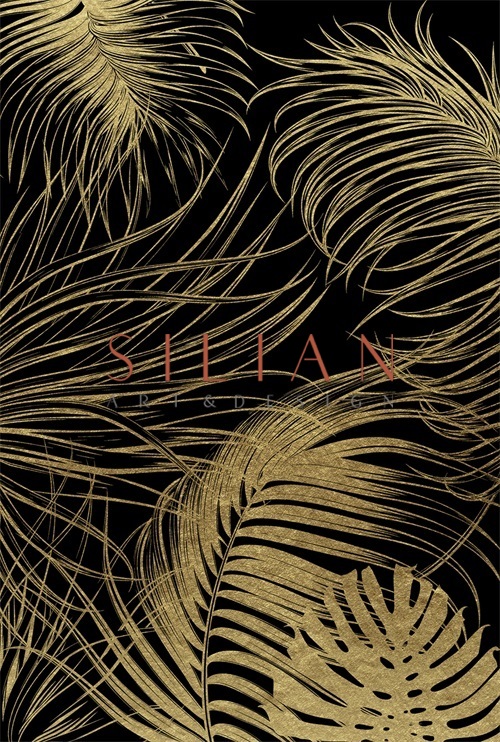 Black And Golden Plants V