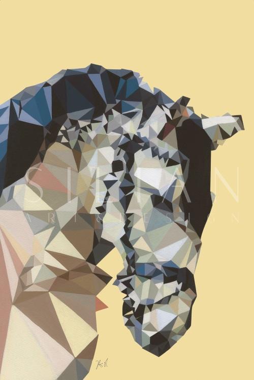 Coloured Geometric Splicing Animal I