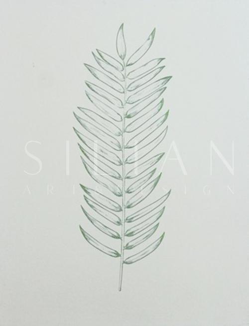 Green Foil Leaf Collection X