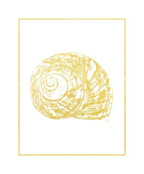 Gold Foil Marine Life VI