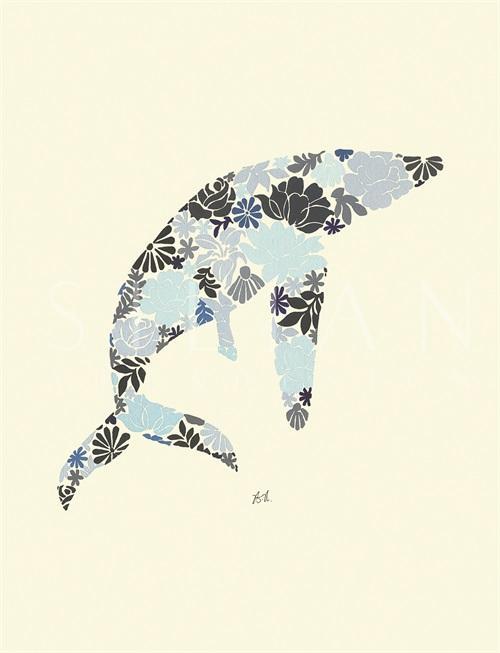 Collage Indigo Animals I