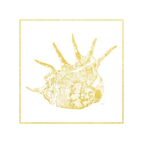Gold Foil Marine Life III