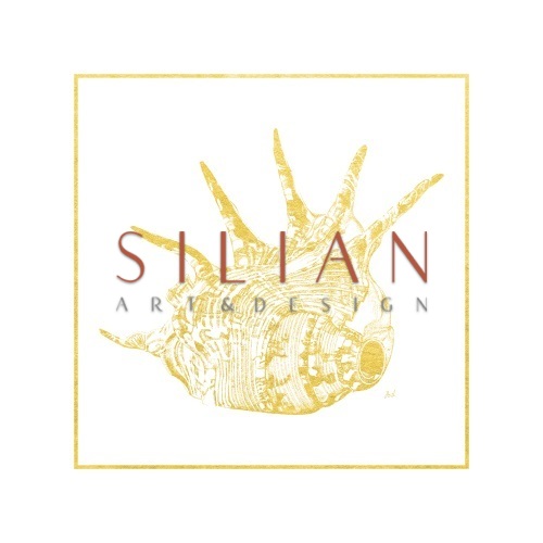 Gold Foil Marine Life III