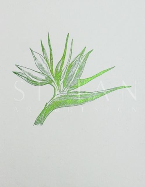 Green Foil Leaf Collection VII