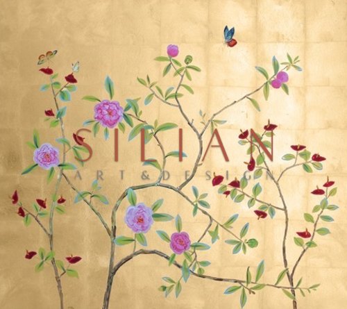 Gold Foil Garden Grid I