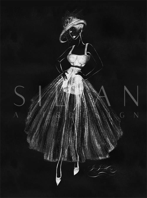 Vintage Costume Sketch VI