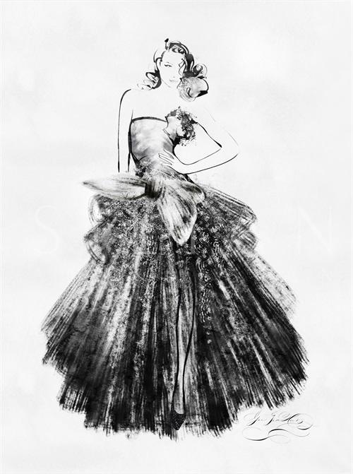  Vintage Costume Sketch V