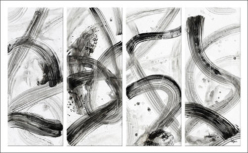 Line Abstract Oil Painting III
