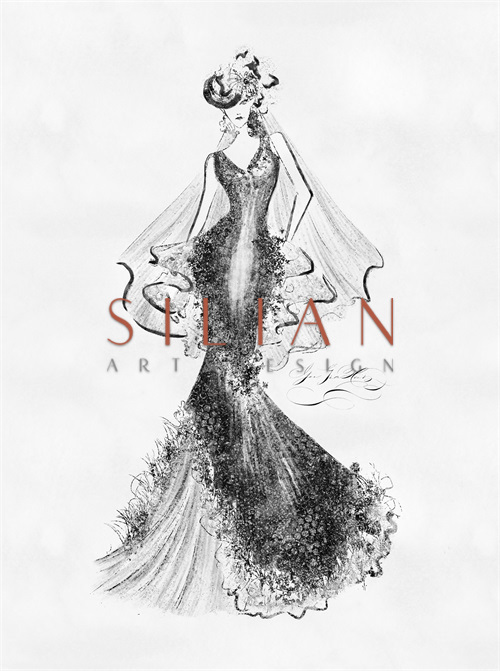 Vintage Costume Sketch IX