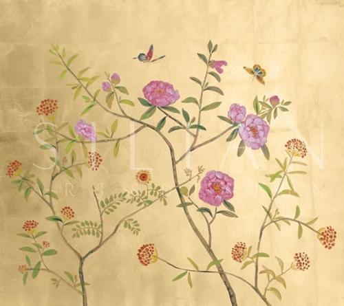 Gold Foil Garden Grid II