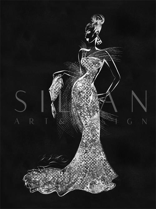  Vintage Costume Sketch II