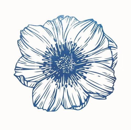 靛蓝花卉 II