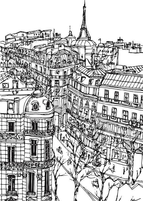 B&W City Scene VIII