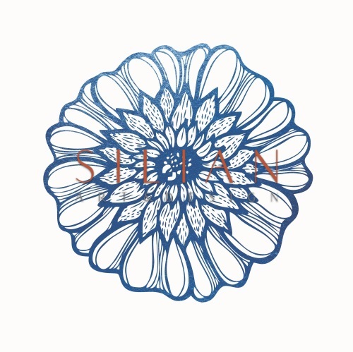 靛蓝花卉 I