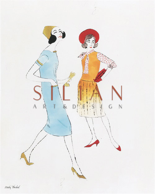 Untitled (Two Female Fashion Figures), c. 1960