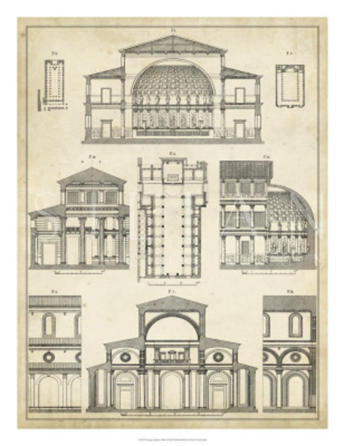 Vintage Architect's Plan I