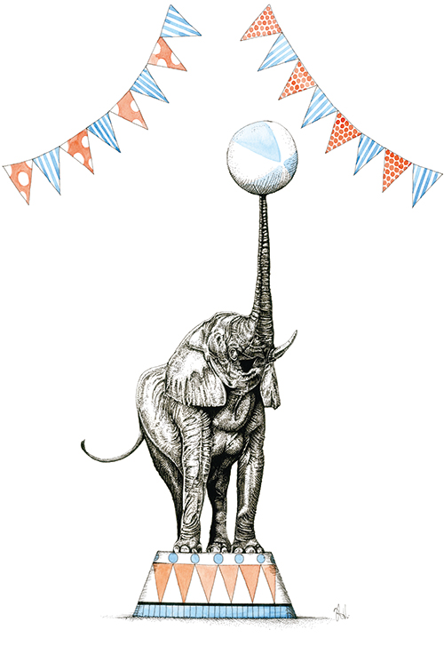 Elephants of Play Wheelbarrow Ⅷ