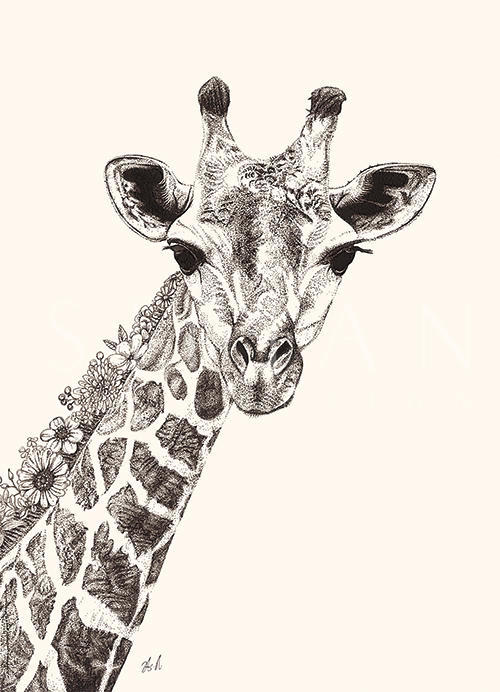 Black And White Animal Painting IV
