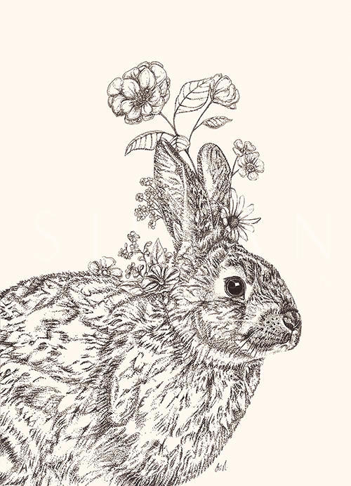 Black And White Animal Painting I