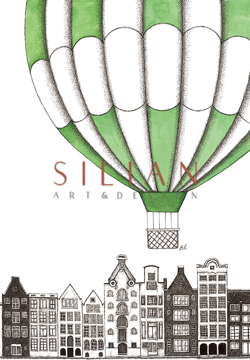 Hot Air Balloons And  Building II