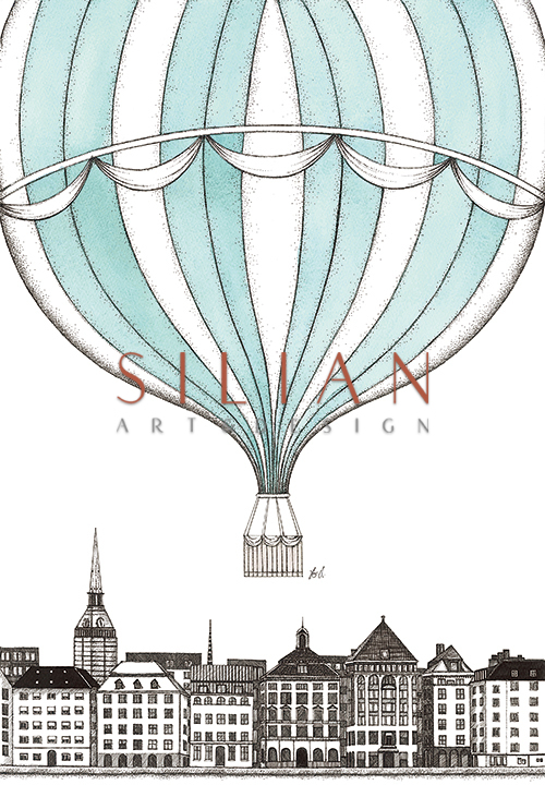 Hot Air Balloons And Building IV