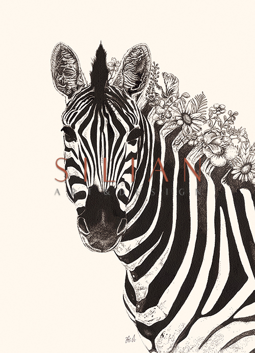 Black And White Animal Painting V
