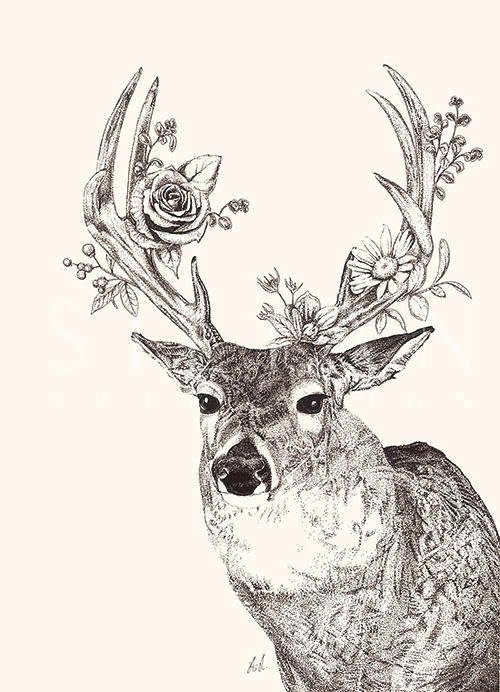 Black And White Animal Painting II