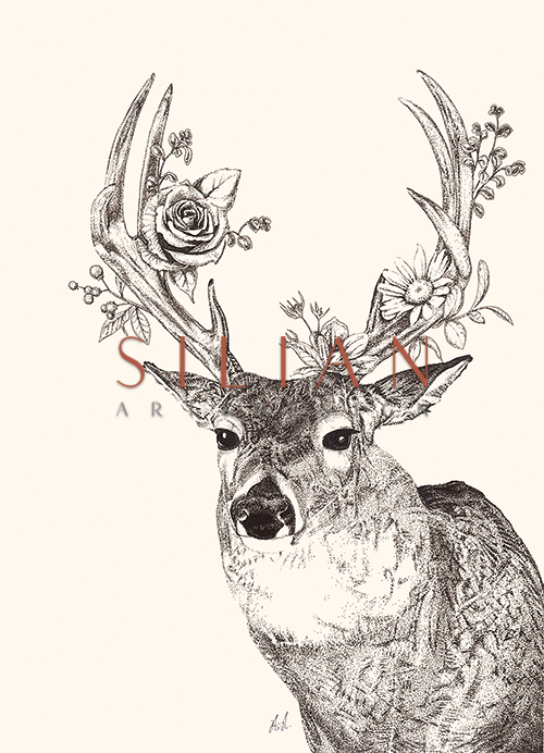 Black And White Animal Painting II