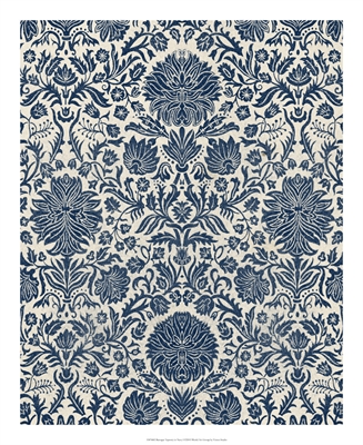 Baroque Tapestry in Navy I