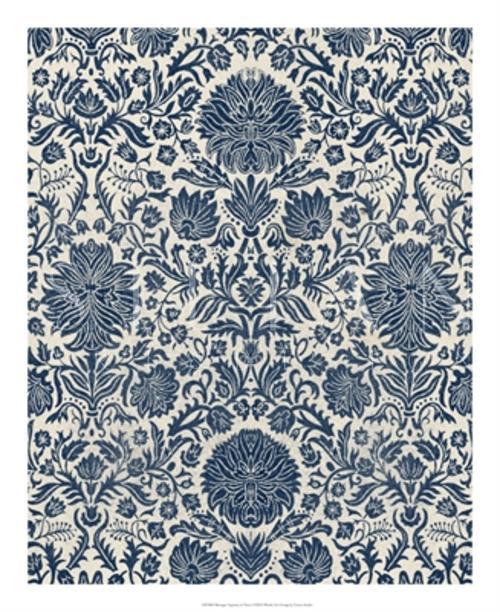 Baroque Tapestry in Navy I